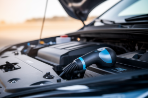 chargeur-batterie-voiture-grosplan-indicateur