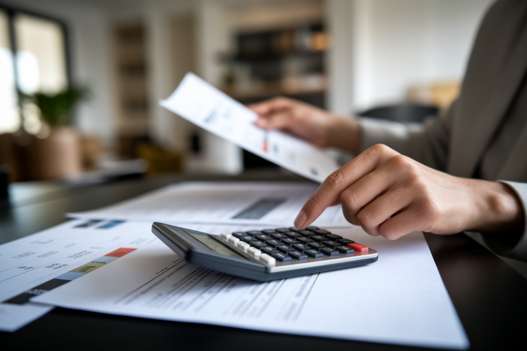 personne-documents-calculatrice-salon