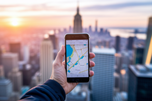 smartphone-main-carte-ville-floue