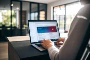personne-bureau-ordinateur-ecran-flou