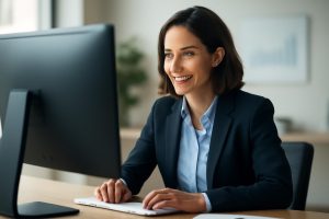 femme-bureau-ordinateur-interessee-bureau