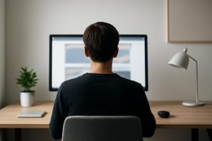 personne-bureau-moderne-ecran-ordinateur