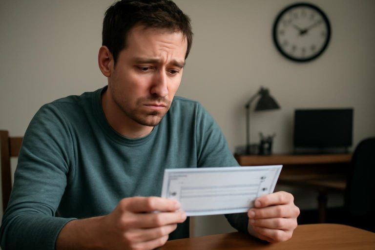 personne-inquiete-cheque-table-horloge
